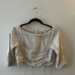 Zara cropped shirt with ties and back buttons